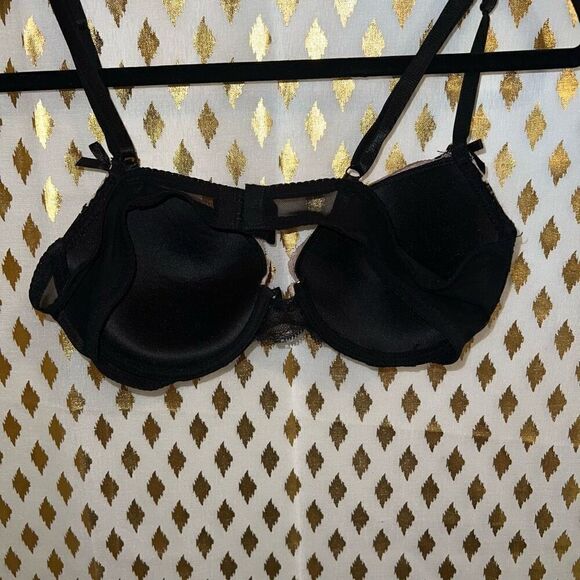 Push-up bra pink and black lace size 34D - Picture 3 of 4